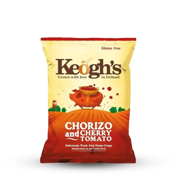 Keoghs Chorizo & Cherry Tomato Potato crisps